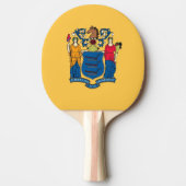 Ping Pong Paddle mit Flag New Jersey, USA Tischtennis Schläger (Vorderseite)