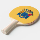 Ping Pong Paddle mit Flag New Jersey, USA Tischtennis Schläger (Vorderseite)