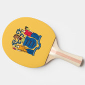 Ping Pong Paddle mit Flag New Jersey, USA Tischtennis Schläger (Seitenansicht)