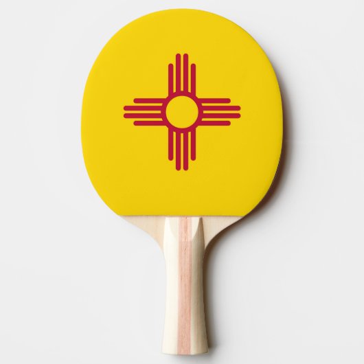 Ping Pong Paddle mit Flag New Mexico, USA Tischtennis Schläger (Rückseite)