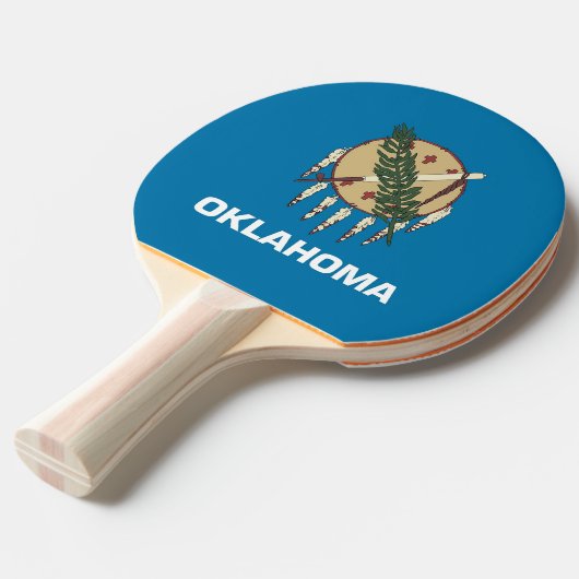 Ping Pong Paddle mit Flag Oklahoma Staat, USA Tischtennis Schläger (Vorderseite)
