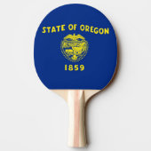 Ping Pong Paddle mit Flag Oregon Staat, USA Tischtennis Schläger (Rückseite)
