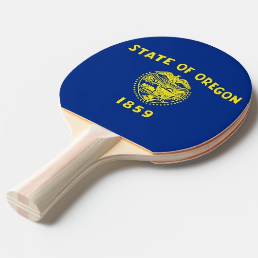 Ping Pong Paddle mit Flag Oregon Staat, USA Tischtennis Schläger (Vorderseite)