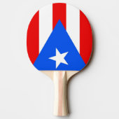 Ping Pong Paddle mit Flag Puerto Rico, USA Tischtennis Schläger (Rückseite)