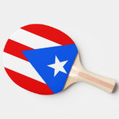 Ping Pong Paddle mit Flag Puerto Rico, USA Tischtennis Schläger (Seitenansicht)