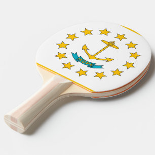 Ping Pong Paddle mit Flag Rhode Island, USA Tischtennis Schläger