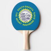 Ping Pong Paddle mit Flag South Dakota, USA Tischtennis Schläger (Rückseite)