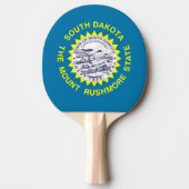 Ping Pong Paddle mit Flag South Dakota, USA Tischtennis Schläger (Vorderseite)