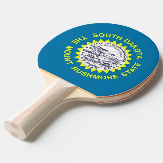 Ping Pong Paddle mit Flag South Dakota, USA Tischtennis Schläger (Vorderseite)