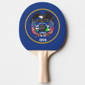 Ping Pong Paddle mit Flag Utah, USA Tischtennis Schläger (Rückseite)