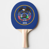 Ping Pong Paddle mit Flag Utah, USA Tischtennis Schläger (Vorderseite)