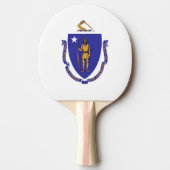 Ping Pong Paddle mit Flag von Massachusetts, USA Tischtennis Schläger (Vorderseite)