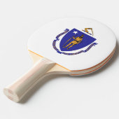 Ping Pong Paddle mit Flag von Massachusetts, USA Tischtennis Schläger (Vorderseite)