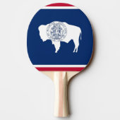 Ping Pong Paddle mit Flag Wyoming, USA Tischtennis Schläger (Rückseite)