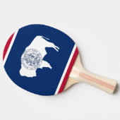 Ping Pong Paddle mit Flag Wyoming, USA Tischtennis Schläger (Seitenansicht)