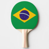 Ping Pong Paddle mit Flagge Brasiliens Tischtennis Schläger (Vorderseite)