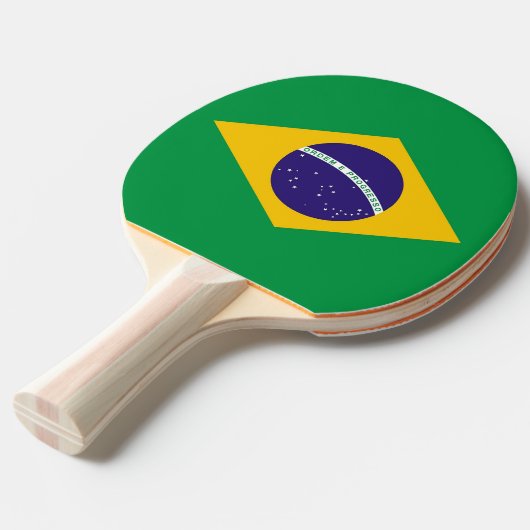 Ping Pong Paddle mit Flagge Brasiliens Tischtennis Schläger (Vorderseite)