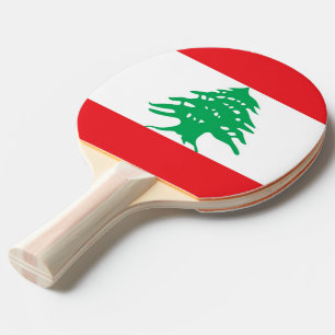 Ping Pong Paddle mit Flagge des Libanon Tischtennis Schläger