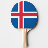 Ping Pong Paddle mit Flagge Islands Tischtennis Schläger (Rückseite)