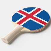 Ping Pong Paddle mit Flagge Islands Tischtennis Schläger (Vorderseite)