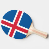 Ping Pong Paddle mit Flagge Islands Tischtennis Schläger (Seitenansicht)