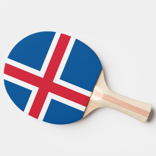 Ping Pong Paddle mit Flagge Islands Tischtennis Schläger (Seitenansicht)