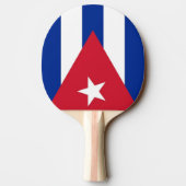 Ping Pong Paddle mit Flagge Kubas Tischtennis Schläger (Rückseite)