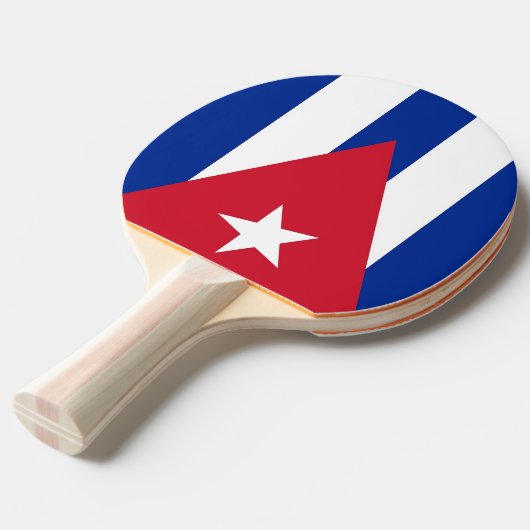 Ping Pong Paddle mit Flagge Kubas Tischtennis Schläger (Vorderseite)