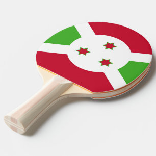 Ping Pong Paddle mit Flagge von Burundi Tischtennis Schläger