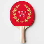 Ping Pong Paddle Monogram Letter Ping Pong Paddel Tischtennis Schläger (Rückseite)
