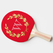 Ping Pong Paddle Monogram Letter Ping Pong Paddel Tischtennis Schläger (Seitenansicht)