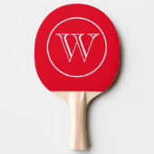 Ping Pong Paddle Monogram Letter Tischtennis Schläger (Rückseite)