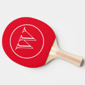 Ping Pong Paddle Monogram Letter Tischtennis Schläger (Seitenansicht)