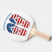 Ping Pong Paddle - Patriotic Dreh Flop Design Tischtennis Schläger (Seitenansicht)