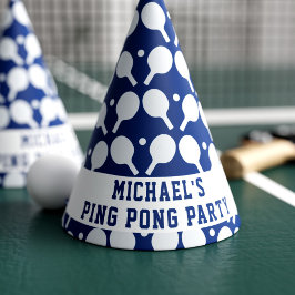 Ping Pong Paddle Pattern Party Hat Partyhütchen