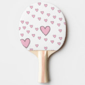 Ping Pong Paddle Pink Herz Tischtennis Schläger (Vorderseite)