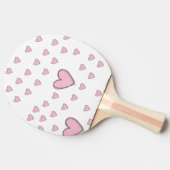 Ping Pong Paddle Pink Herz Tischtennis Schläger (Seitenansicht)