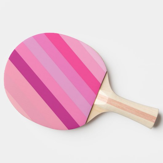 Ping Pong Paddle Pink Streifen Tischtennis Schläger (Seitenansicht)