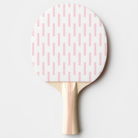 Ping Pong Paddle Pink & White Stripe Square Tischtennis Schläger (Vorderseite)