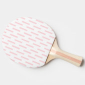 Ping Pong Paddle Pink & White Stripe Square Tischtennis Schläger (Seitenansicht)