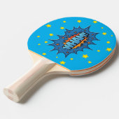 Ping Pong Paddle - Pop Art Wham Blue Orange Tischtennis Schläger (Vorderseite)