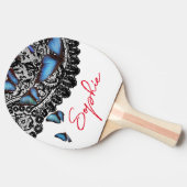 Ping Pong Paddle "SOPHIE" BUTTERFLIES Tischtennis Schläger (Seitenansicht)