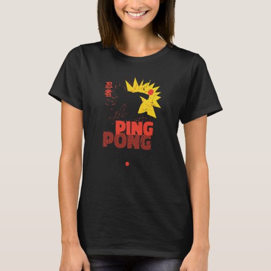 Ping Pong Paddle Table Tennis sport ping pong ninj T-Shirt (Vorderseite)