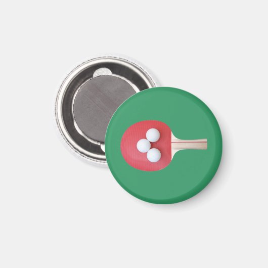 Ping Pong Paddle und Balls Magnet (Vorderseite/Rückseite)