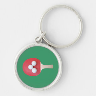 Ping Pong Paddle und Balls Schlüsselanhänger