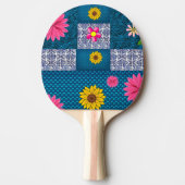 Ping Pong Paddle Vintag floral Tischtennis Schläger (Vorderseite)