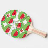 Ping Pong Paddle Watermelon White Ribbon Tischtennis Schläger (Seitenansicht)