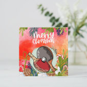 Ping Pong Paddle Weihnachtsgrüßen Karte (Stehend Vorderseite)