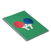 Ping Pong Paddles und Balls Notebook Notizblock (Rechte Seite)