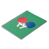 Ping Pong Paddles und Balls Notebook Notizblock (Linke Seite)